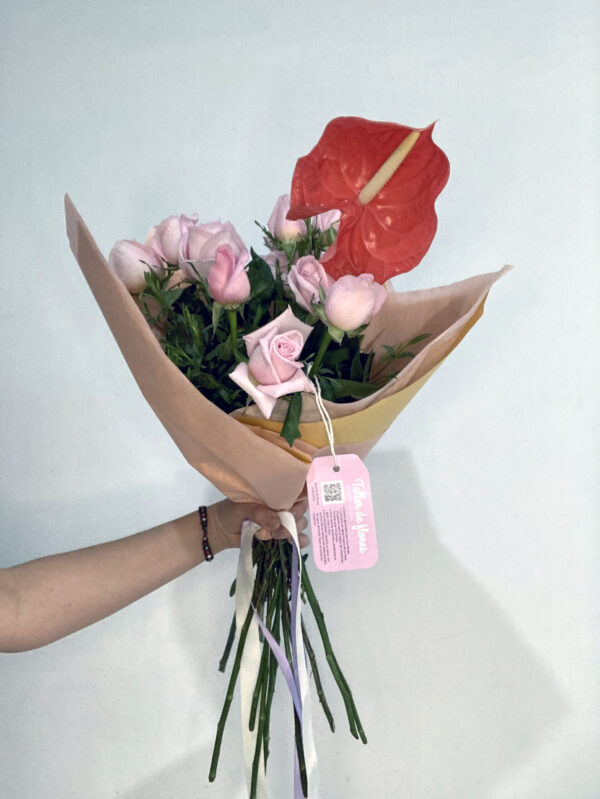 Le classic con Anturio - Bouquet de Rosas