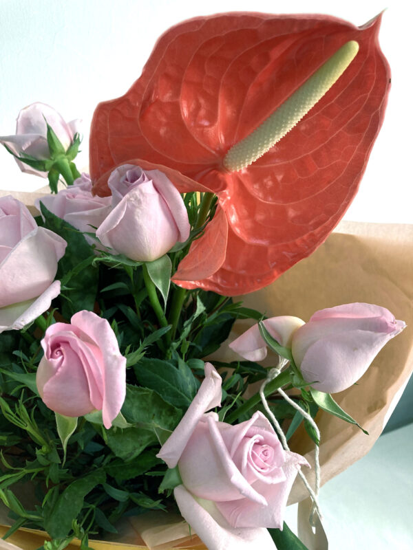 Le classic con Anturio - Bouquet de Rosas